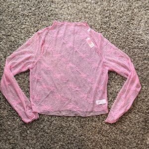 Aerie pink lace top